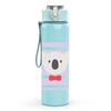 1PC Koala Striped Simple Pattern 750ml Color Plastic Sports Water Bottle Leakproof Flip Straw Lid Suitable for Sports Office Home Use