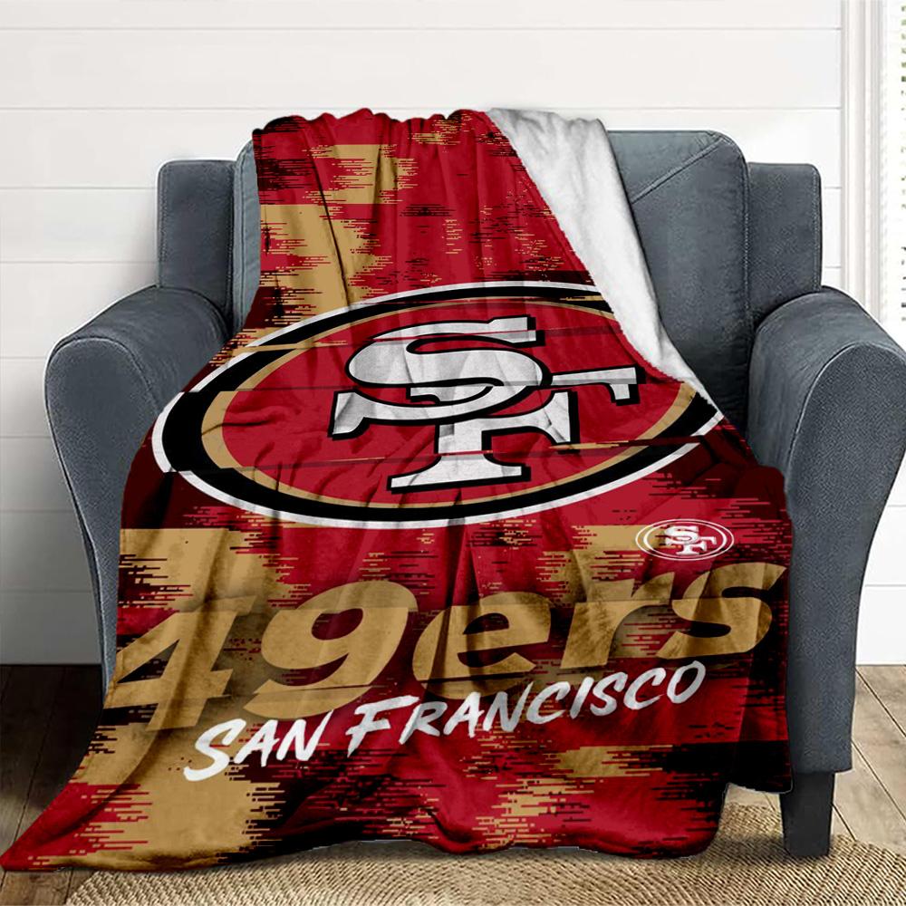 49Ers Logo Wurfdecke Flanelldecke Weich Warm Sofa Bett Camping Heimdekoration Einzigartiges Weihnachtsgeschenk C10259