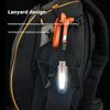 Security Whistle LED Flashlight USB Rechargeable Portable Flashlight with 3 Modes COB Whistle Torch Outdoor Safety Warning Light