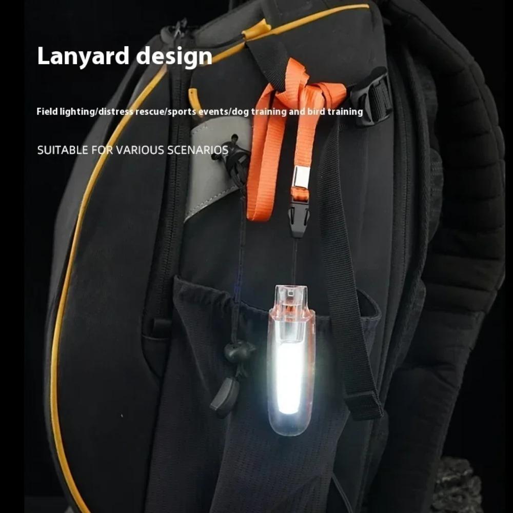 Security Whistle LED Flashlight USB Rechargeable Portable Flashlight with 3 Modes COB Whistle Torch Outdoor Safety Warning Light