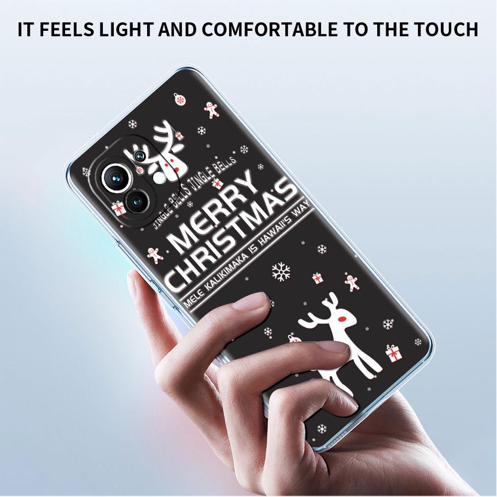 Merry Christmas In Winter Clear Case For Xiaomi Mi Poco X3 NFC M3 Pro F3 F1 11 Lite 12 Note 10 11T 9T Transparent Phone Cover