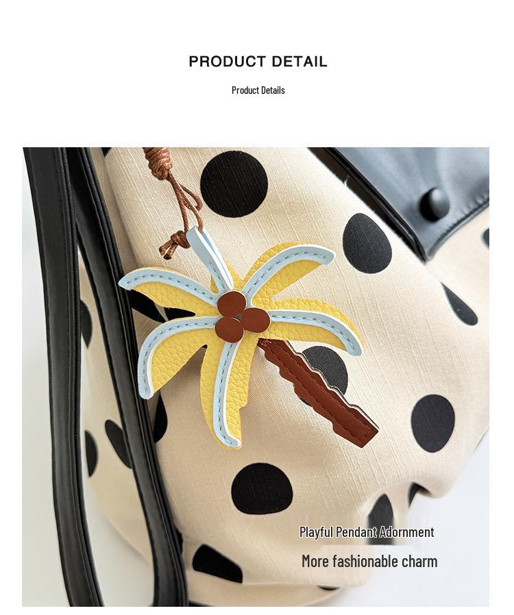 2026 Trendy Korean Polka Dot Underarm Crossbody Bag - Large Capacity, Lightweight, Niche Hobo Design