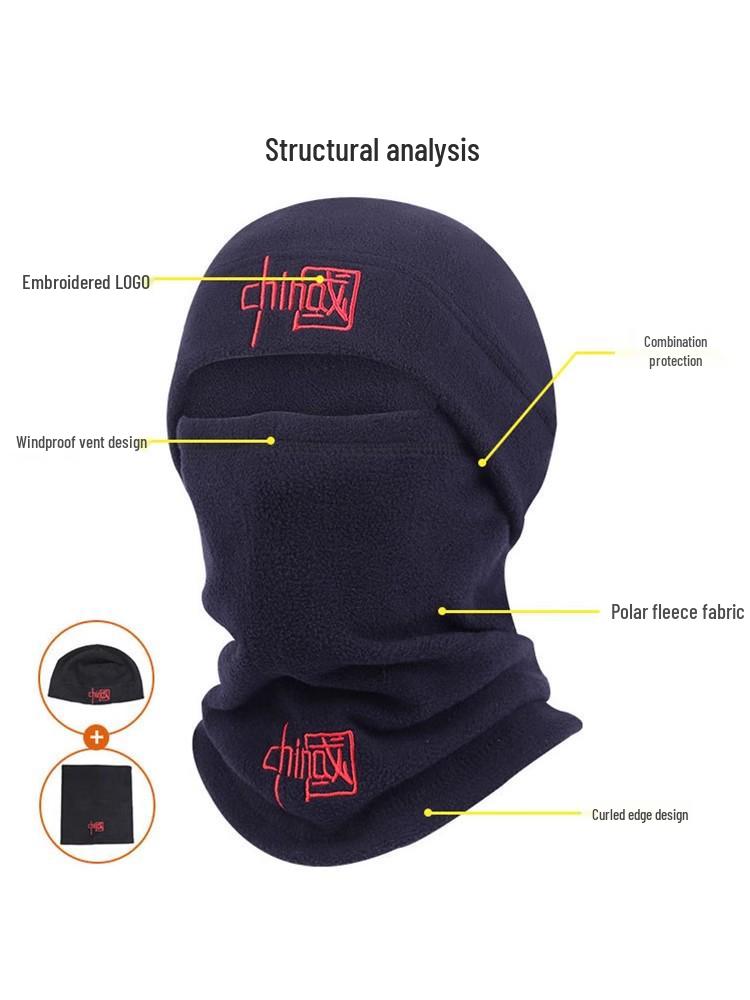 Winter Outlaw Windproof Balaclava: Warm Single-Hole Knit Cycling Face Mask.