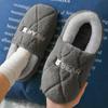 Fashion Winter men's bag heel cotton shoes Home Warm Plush Couples slippers Men Indoor Flats Anti-slip Women Furry Slippers Zapatos