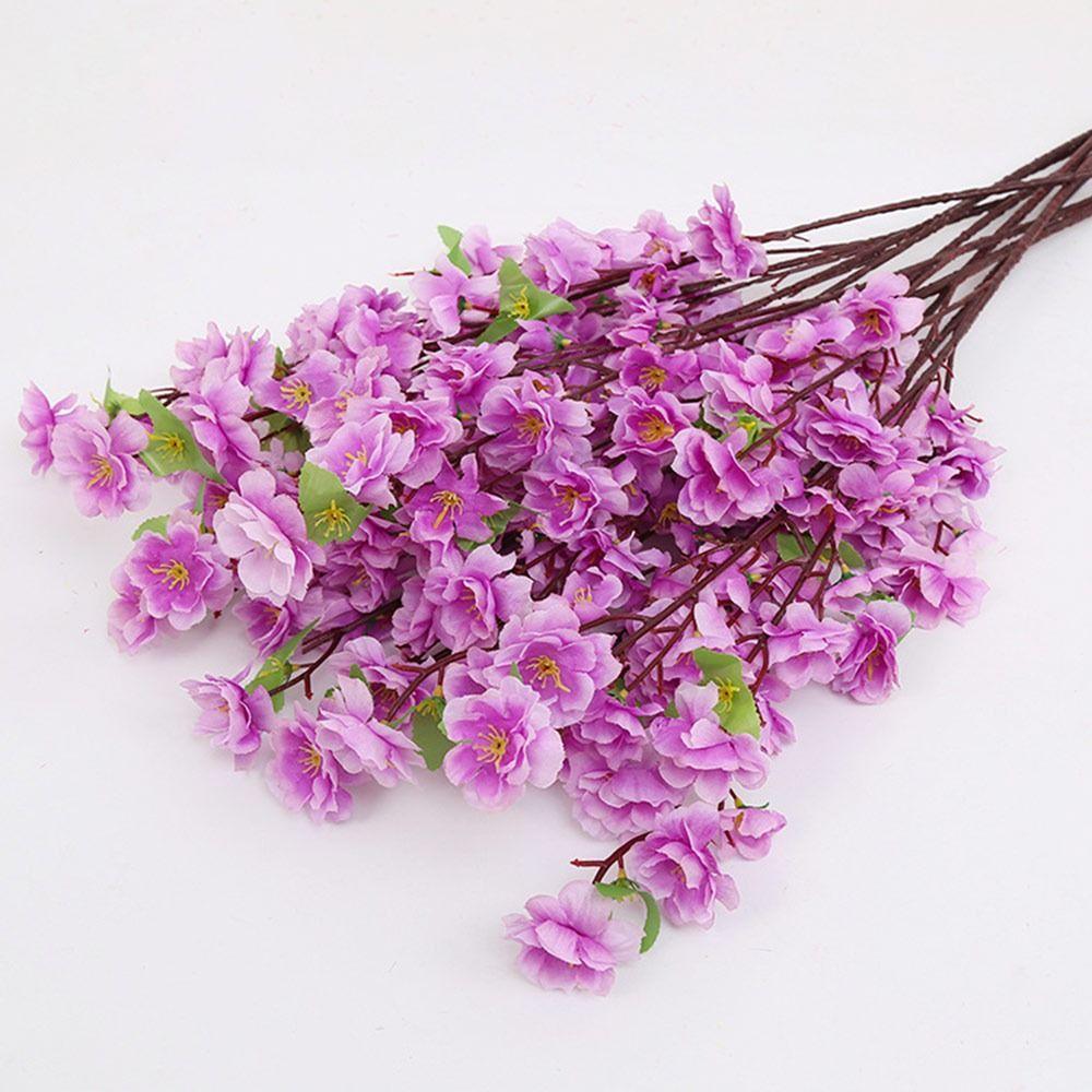 Fashion 65cm Artificial Cherry Blossom Branches DIY Simulation Peach Blossom Branch Simulation Peach Blossom Home Dining Room