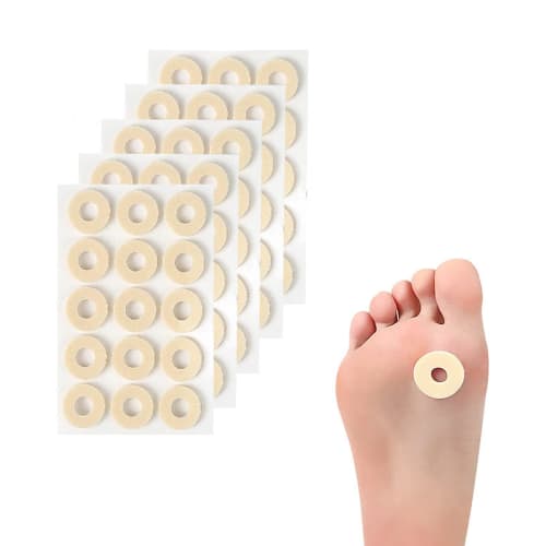 OptiPro Foot Pads for Corns and Toes, 75-Piece Set (Small Round) - Foot Care, Anti-Friction, and Sole Protection for Corns and Toes