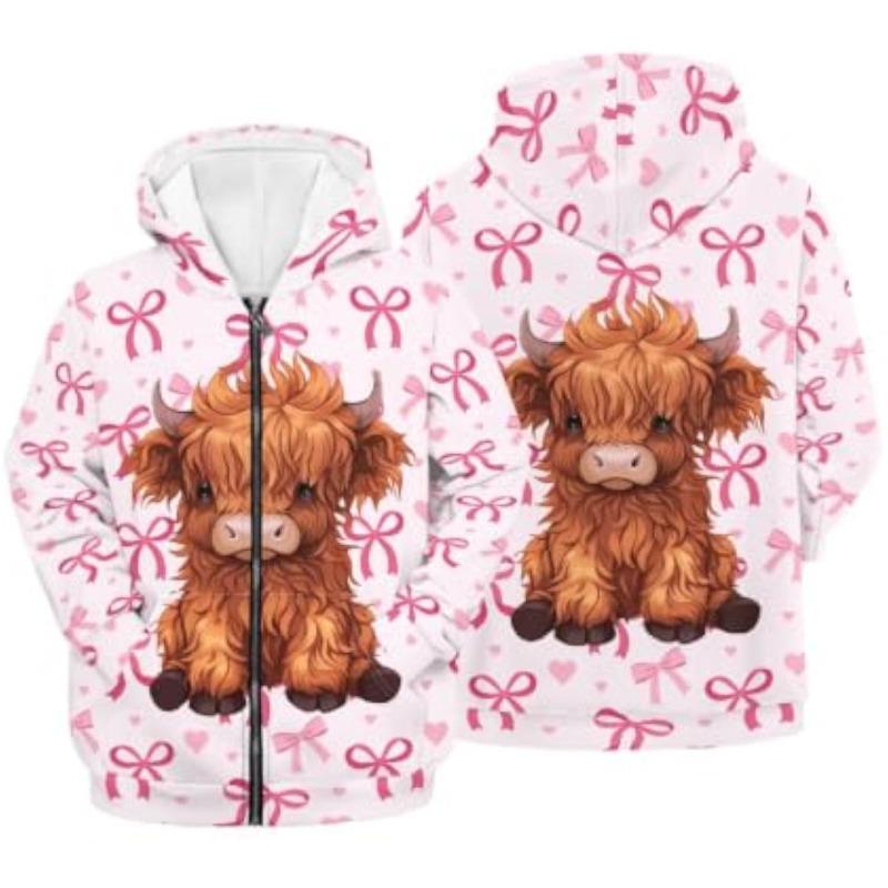 Women'S Zip Up Hoodie 3D Printed Hooded Sweatshirt Hoody Coat with Pocket