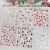 1 Sheet Relief Christmas Nail Art Sticker Christmas Tree Elk Snowflakes Nail Art Stickers Xmas Manicure Decals
