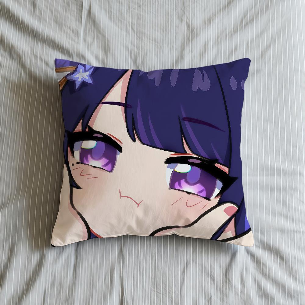 Cushion Face Cover Soft Q Case Genshin Sofa Impact Living Room Home Comfortable Office Game Decor Cupping Protective Pillow