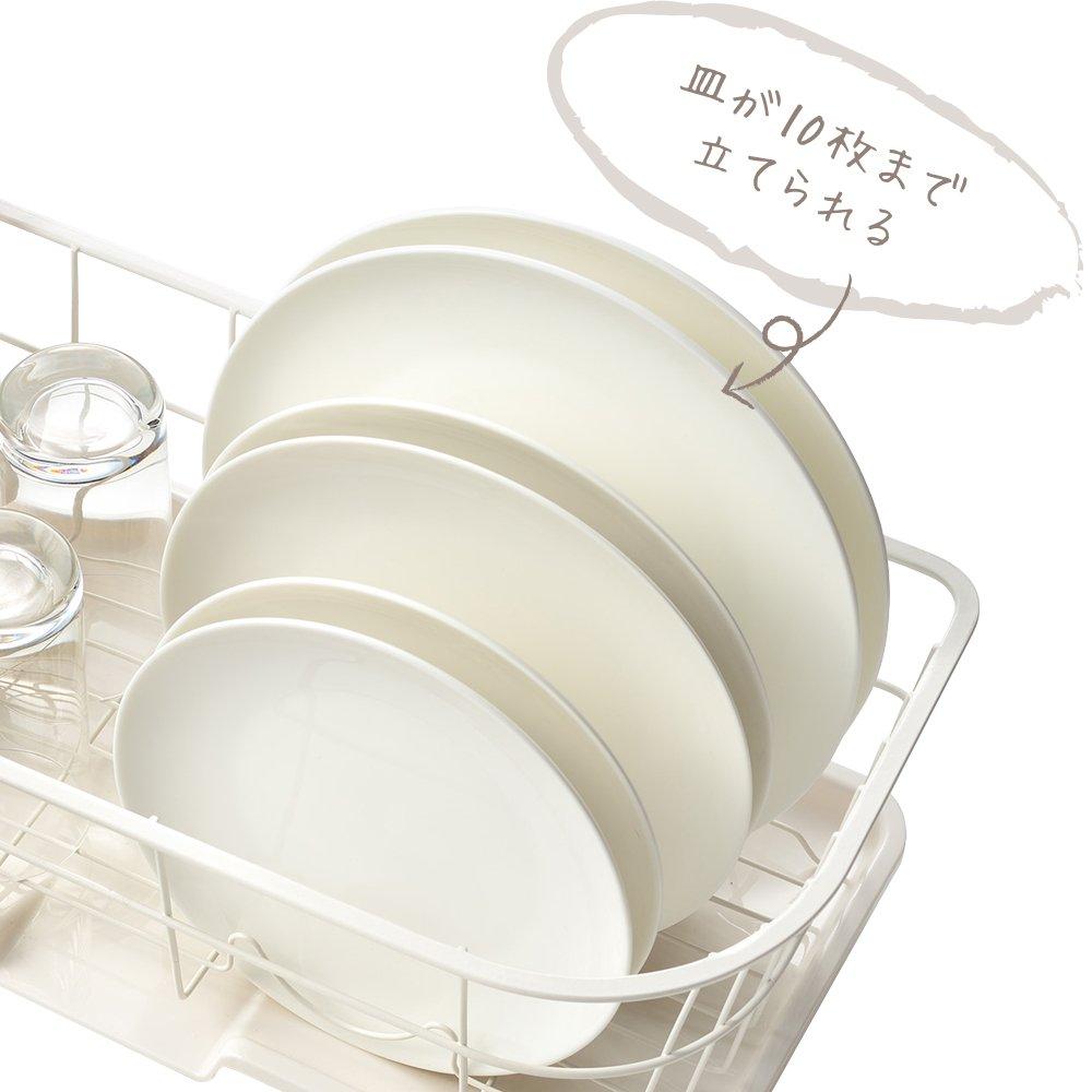 Wahei Freiz Dish Drying Rack, Small, Flowing Tray, Blance RG-0235