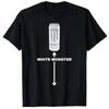 Camiseta Monstro Branco Piada Engraçada Amigos Humorística Moda Feminina Amantes de Bebida Top Gráfico Presente