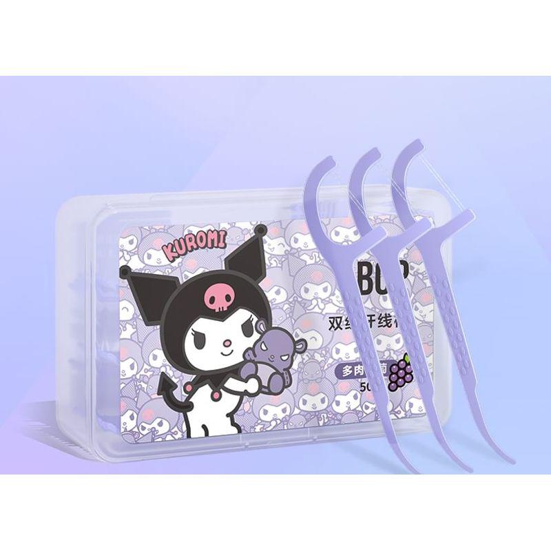 BOP - Einweg-Plastikstiel-Zahnseiden-Stäbchen mit zwei Fäden Sanrio Limited Edition - 2 Geschmacksrichtungen