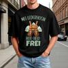 Men's Summer Short Sleeve T-Shirt Crew Neck Casual Comfortable Lightweight Tee with Oktoberfest Inspired Print Suitable for Everyday Wear