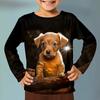 Children's Autumn Clothes For Teenagers Cute Dog Cat 3d Printed Child Boys Girl Clothing From 8 To 10 Years Kid Tee Shirt
