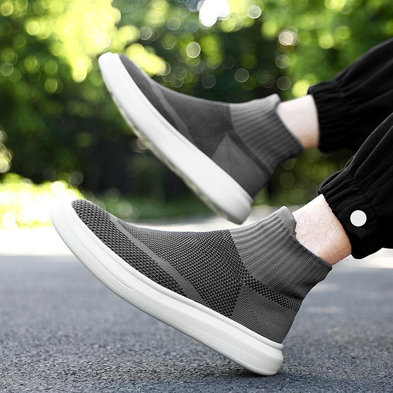Podzimní a zimní sametové vysoké tenisky pánské a dámské velké velikosti ponožkové boty bavlněné boty pár letní pletené volnočasové boty skate boty