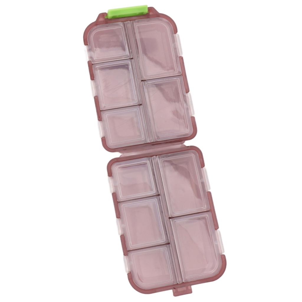 Medicine Box Medicine Case Plastic Waterproof 10 Compartments Buckle Lock Weekly Portable Medicine