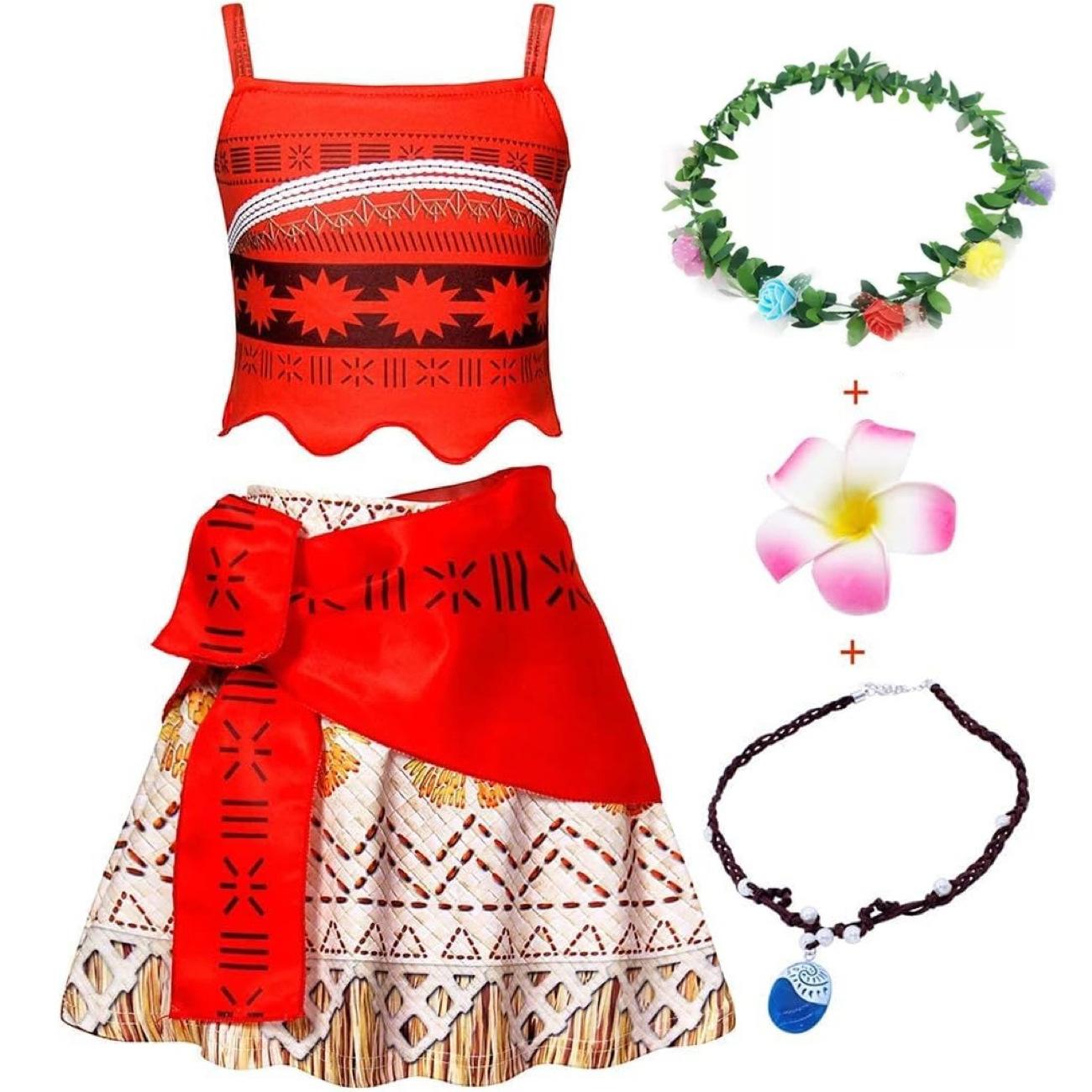 Summer Red Cartoon Anime Spot Strap Type Cartoon Cosplay Girls Dress 90cm