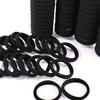 100/200pcs Black Large Hair Tie Rubber Bands Do Not Hurt Hair Good Elasticity Plush Hair Ring Hair Tie Head Rope Hair Accessories
