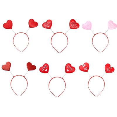 Valentinstag Stirnband für Mädchen Pailletten Herz Stirnband Herz Kopfschmuck Stirnband Und Herzform Herz Haarreifen