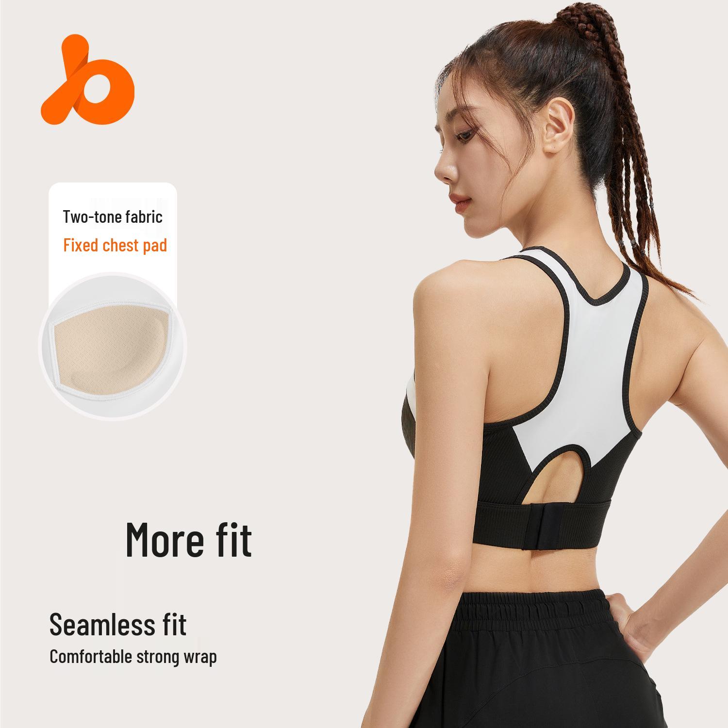 

Juyi Hall Racerback Sports Bra with Fixed Straps for Yoga and Fitness XL