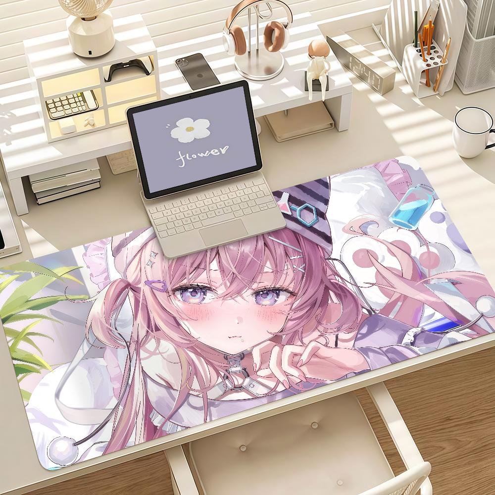 Virtual Idol Hakui Koyori Anime Gaming Mouse Pad Antislip Rubber Base Large Laptop Desk Mat For Office Home