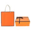 Gift Wrapping Boxes Set Orange Gift Packaging Box with Cover Ribbon Bag for Christmas Birthday Anniversary