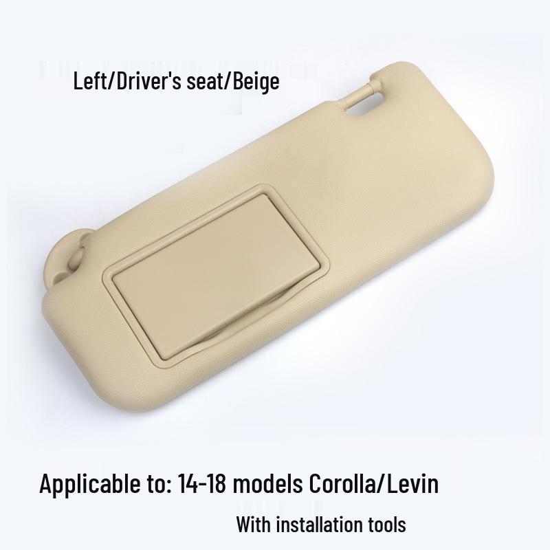 Yueliangcheng Car Sunshade for Corolla with Vanity Mirror, Driver & Passenger Seats