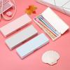 Simple Transparent Plastic Pencil Case Box Storage Learning Stationery Supplies