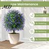 Space-saving Decorative Plant Artificial Topiary Ball 24 Inch Faux Boxwood/Pine Tree/Rose/Lavender Shrub with Ground Realistic Spike Fake Bushes