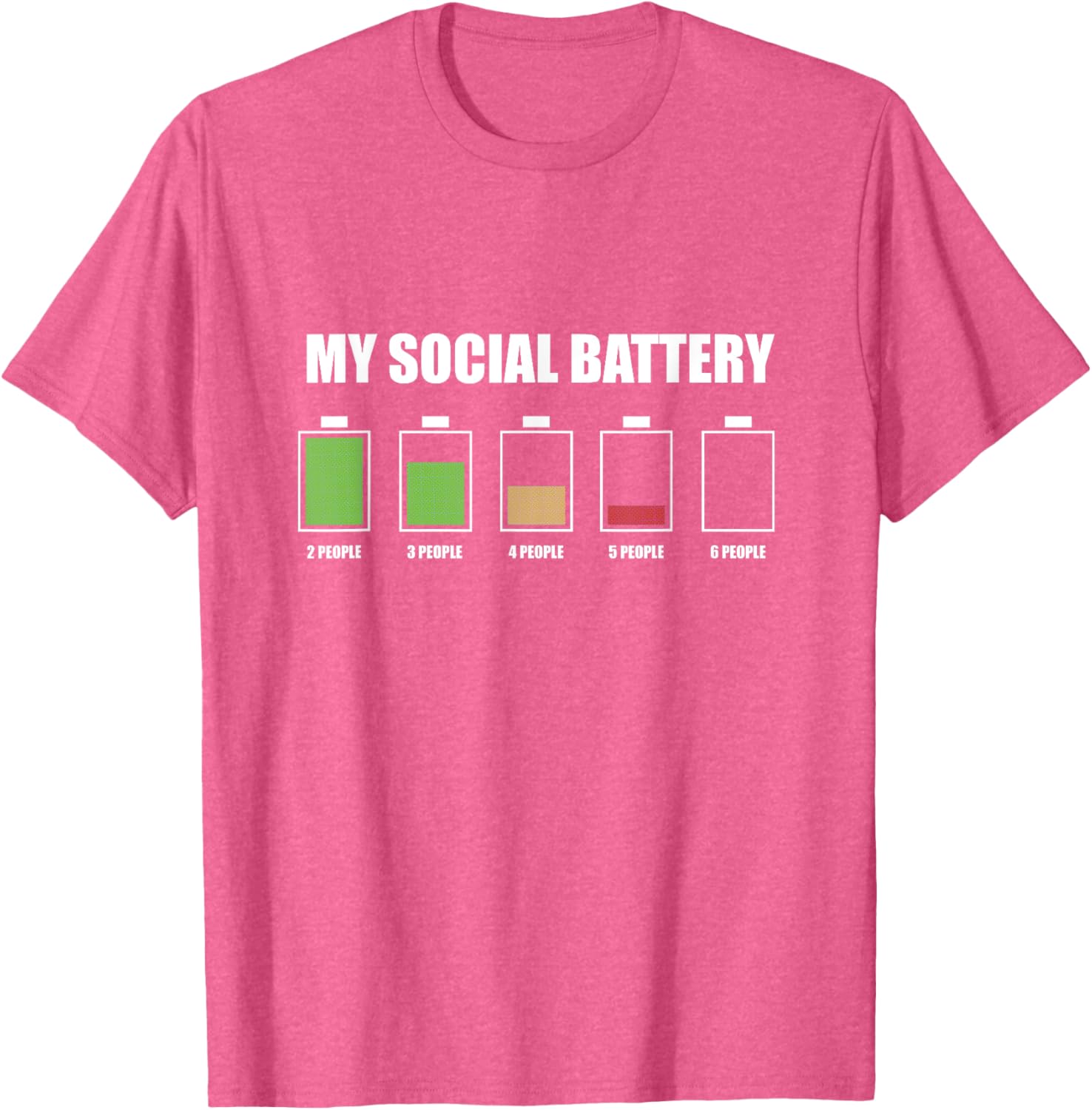 

My Social Battery Funny Introvert Graphic TShirt Men Casual Cotton Crew Neck Short Sleeve Tee 3XL