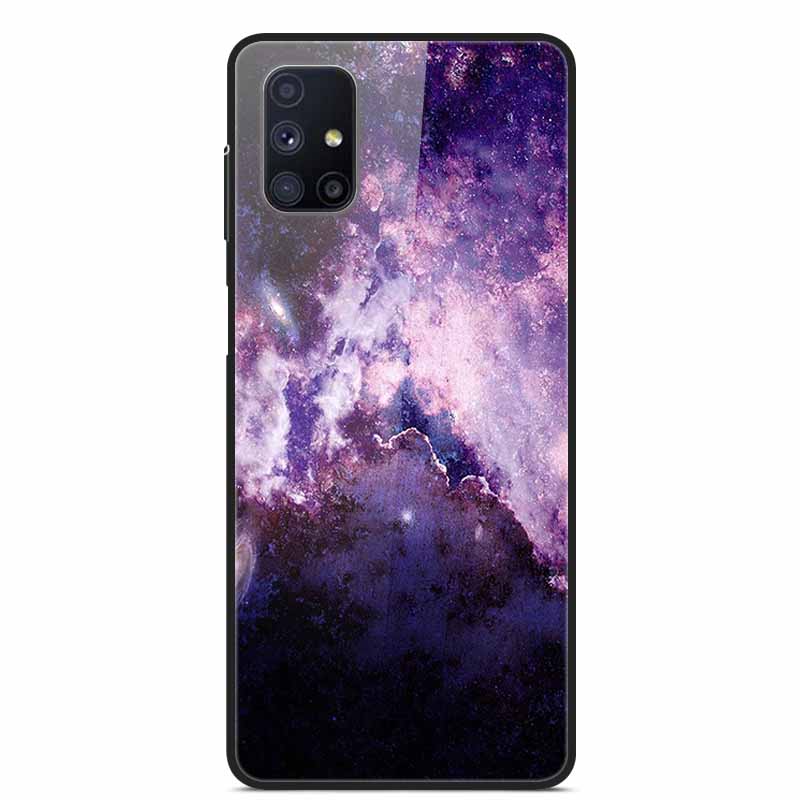 Glas-Rückseite für Samsung Galaxy M51 M31 Hülle Harte gehärtete Glas Hülle für Samsung A71 A51 Hülle A 51 71 M 51 31 Funda Coque