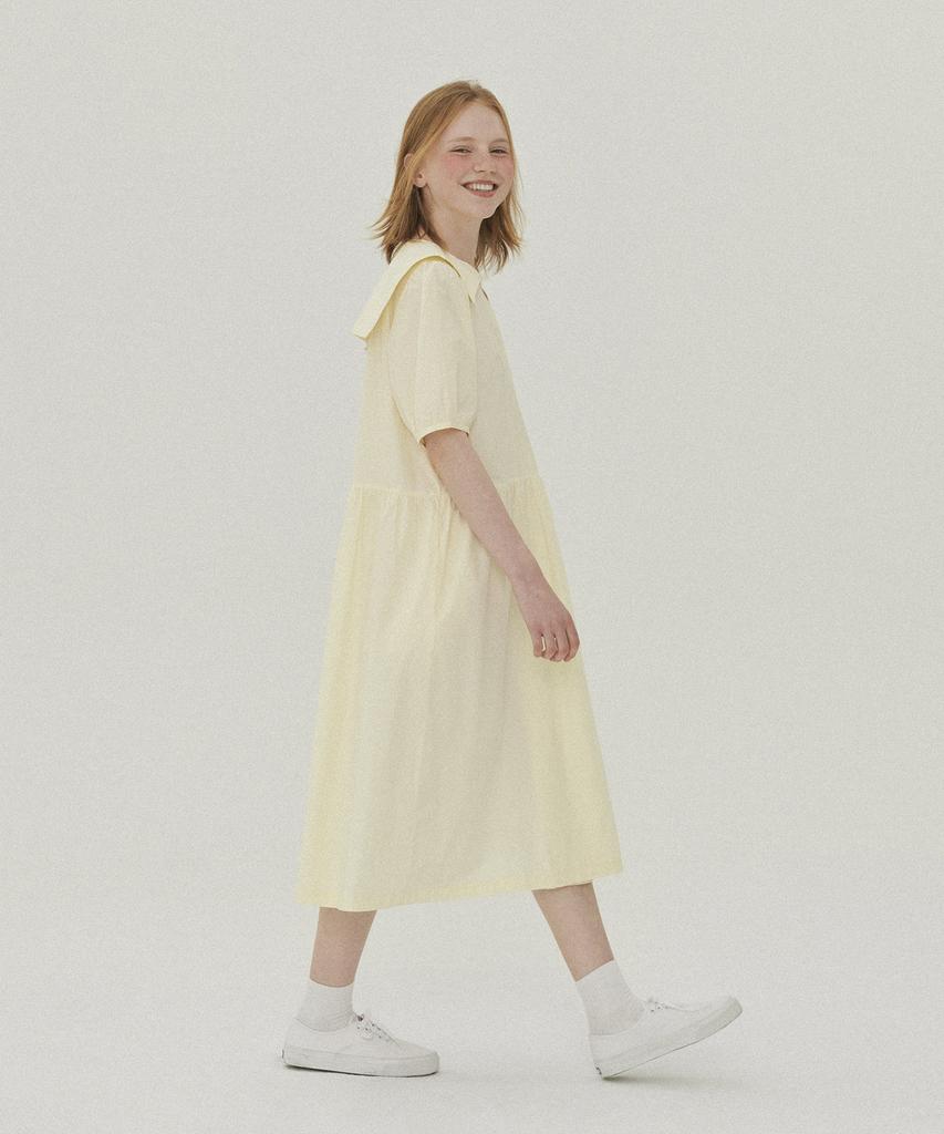 BETWEEN A AND B Sailor Collar Long Dress [Lemon]