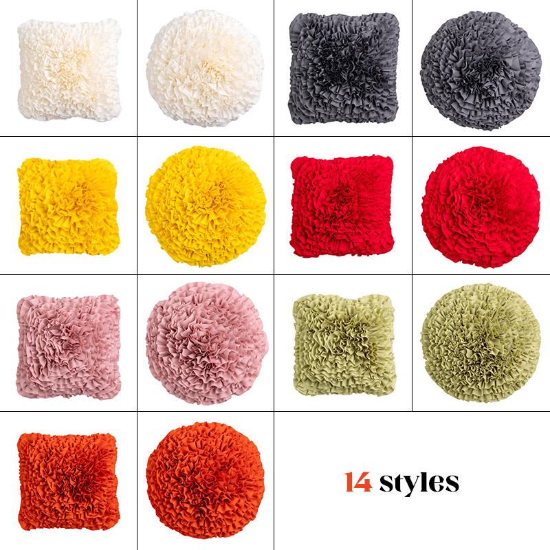 Luxury 3D Flower Pillowcase Handmade Pleated Flower Pillow Case Ins Sofa Cushion Cover Living Room Sofa Decor Throw Pillow Cover