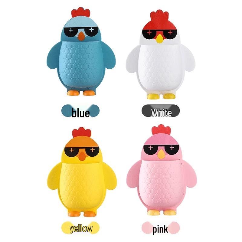 Cartoon Chick Wall-Mounted Storage Box for Makeup, Tools, and Toothbrush
