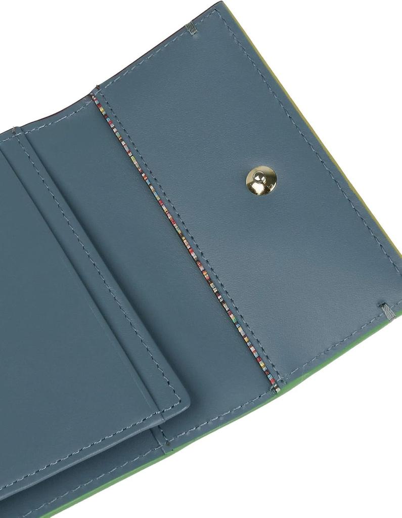 Paul Smith Colored Edge Navy Men's Tri-fold Wallet,