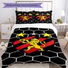 Sport Club Football Crest Printed Pattern Duvet Cover Set – includes 1 duvet cover and 2 matching pillowcases Bedroom decor Christmas gifts