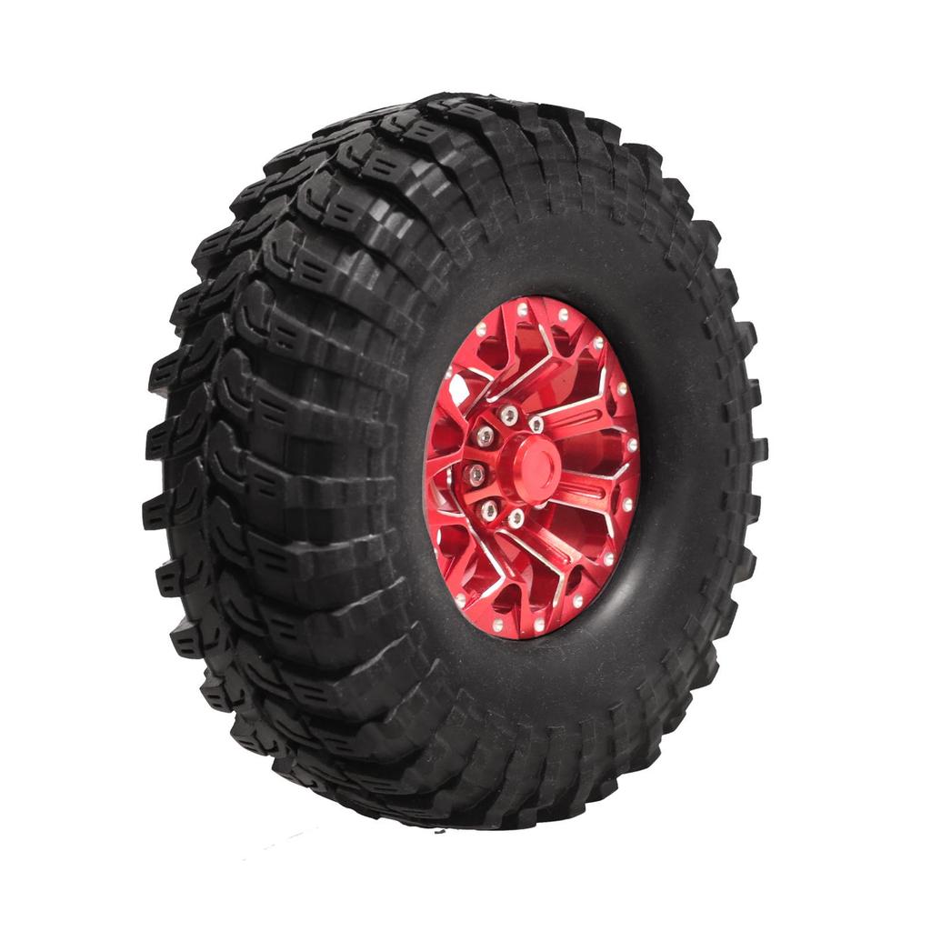 1/10 Scale Climbing Toy Car | 1.9" Aluminum Beadlock Wheel Hub | 114mm Foam Gravel Tires