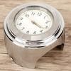 2225mm   Motorcycle Handlebar Clock Metal Mount Hand Grip Bar   Watch (Black  )