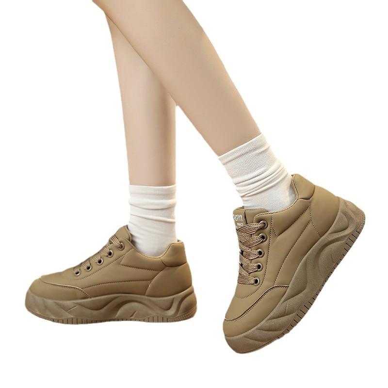 Spring and autumn velvet casual sports shoes bread shoes women's shoes thick baseplate shoes women's shoes