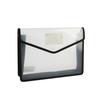 Large Capacity Waterproof File Transparent A4 Folder Press Button Plastic Data Document Bag Storage Office Supplies