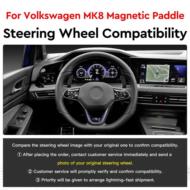Carbon Fiber Magnetic Paddle Shifters For Volkswagen VW Golf 8 MK8 GTI R R Line 2021 2022 2023 2024 2025