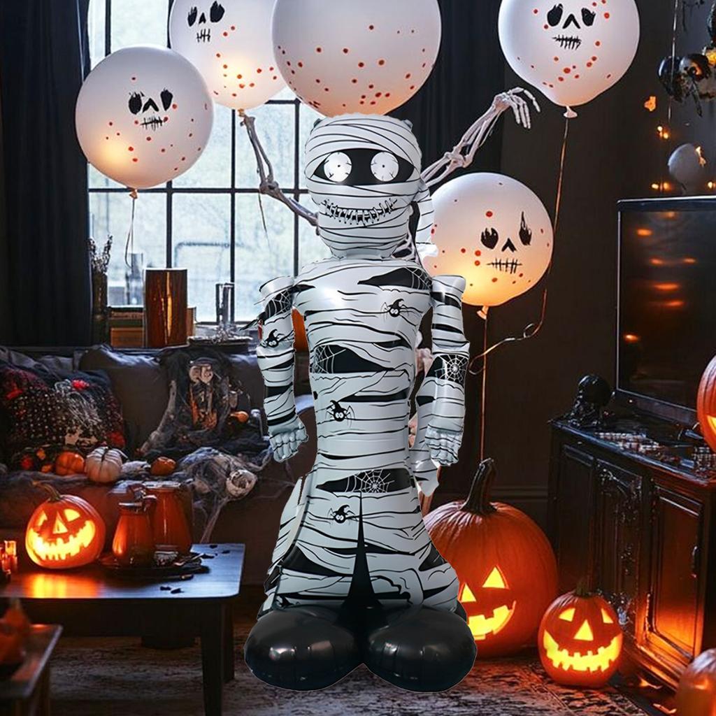 1pc Standing Large Mummy Foil Balloon, Horror Theme Props, Suitable for Halloween Party Decoration, Horror Theme, Ghost Party