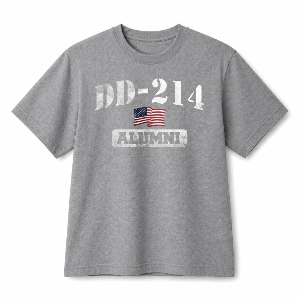 DD‑214 Alumni Veteran Gift Patriotic Retro Graphic Cotton T‑Shirt Unisex 2XL
