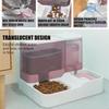 Pet Cat Food Automatic Dispenser Large Capacity Drinking Water Bowl Dry and Wet Separation Dog Food Container Cat Accessories
