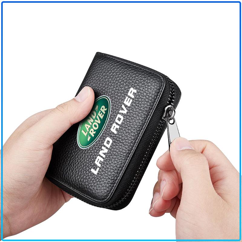 Leather Car Driver's License ID Card Bank Card Wallet Car Styling For Land Rover Freelander 2 L2 L319 L462 LF Range Sport Evoque L322 Discovery 2 3 4