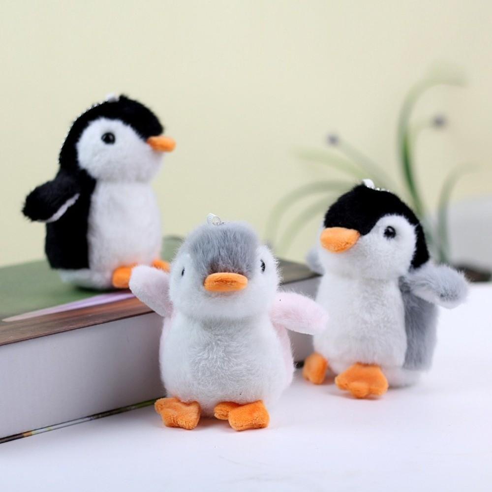 Cartoon Soft Stuffed Toy Keychains Plush Kawaii Penguin Doll Car Keyrings Bag Charms Pendant Accessories Girls Gift