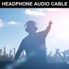 3.5mm Gaming Headphone Replacement Cable With Volumes Controller, Quality Sound Transmission for AW920H Headphone