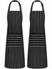 1Pc Home Apron Men's Coffee Shop Waterproof and Oil-Proof Work Apron Kitchen Stripesd Cooking Apron