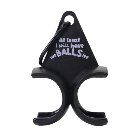 Triangle Golf Ball Holder with Clip Holds 2 Golf Balls Carrier Hanging Plastic Golf Ball Organizer Clip Golf Accessories Men Women Golfer Gift