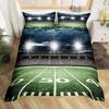 American Football Duvet Cover Set Full Size Sports Games Bedding Set Soccer Field Comforter Cover for Boys Teens Quilt Covers